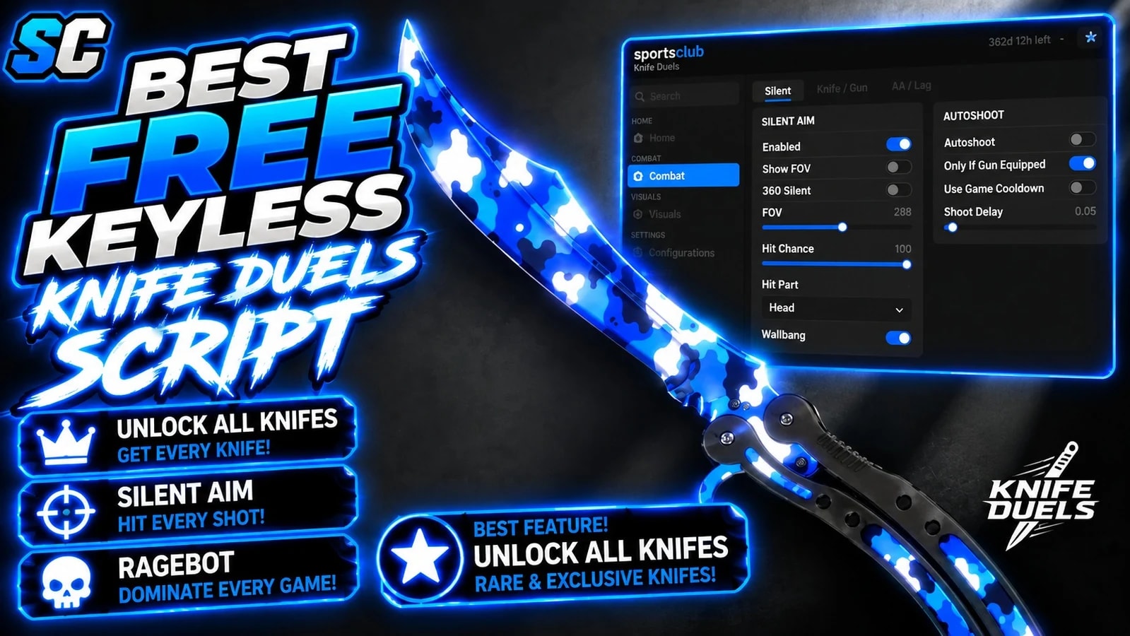 Free Knife Duels Script | Unlock All, Ragebot, Kill Aura