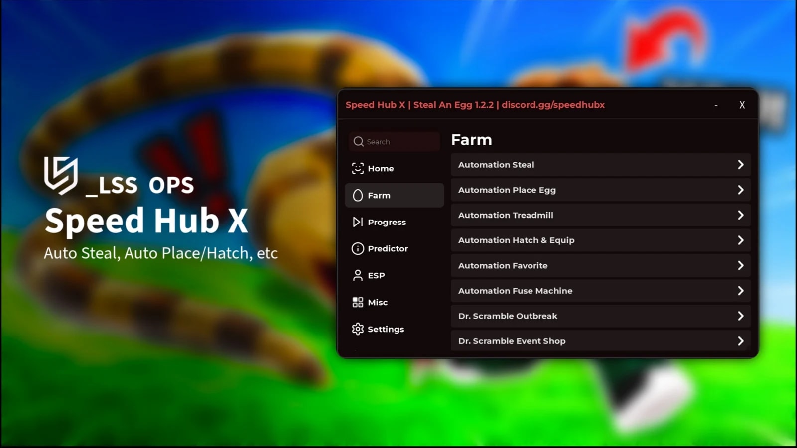 [OPENSOURCE] Speed Hub X I Auto Steal, Auto Place/Hatch, etc