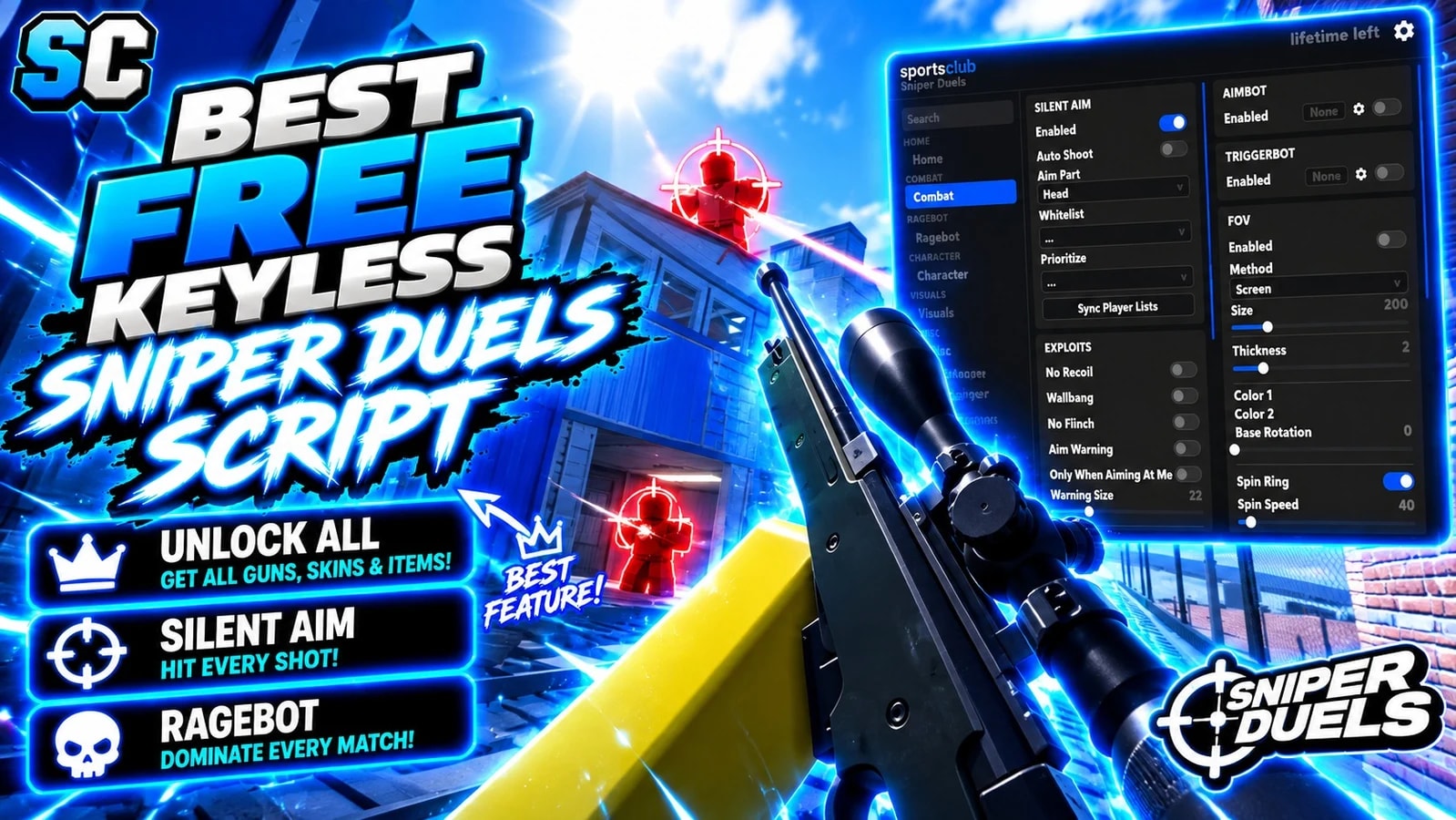 Free Sniper Duels Script | Unlock All, Ragebot, Silent Aim