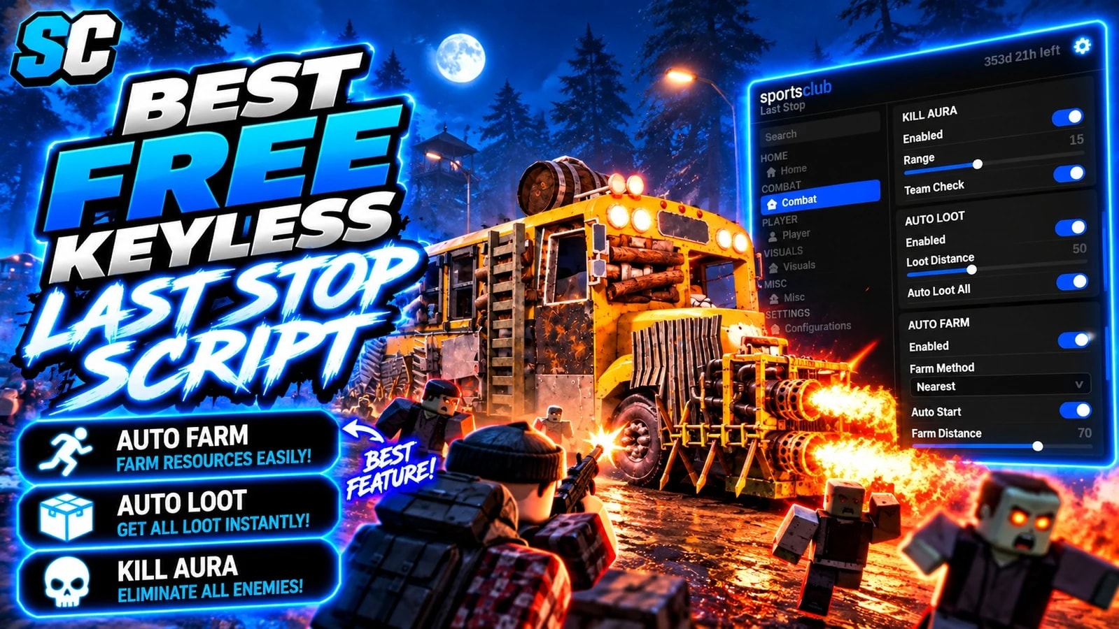 Free Last Stop Script | Auto Farm, Auto Bring, Instant Win