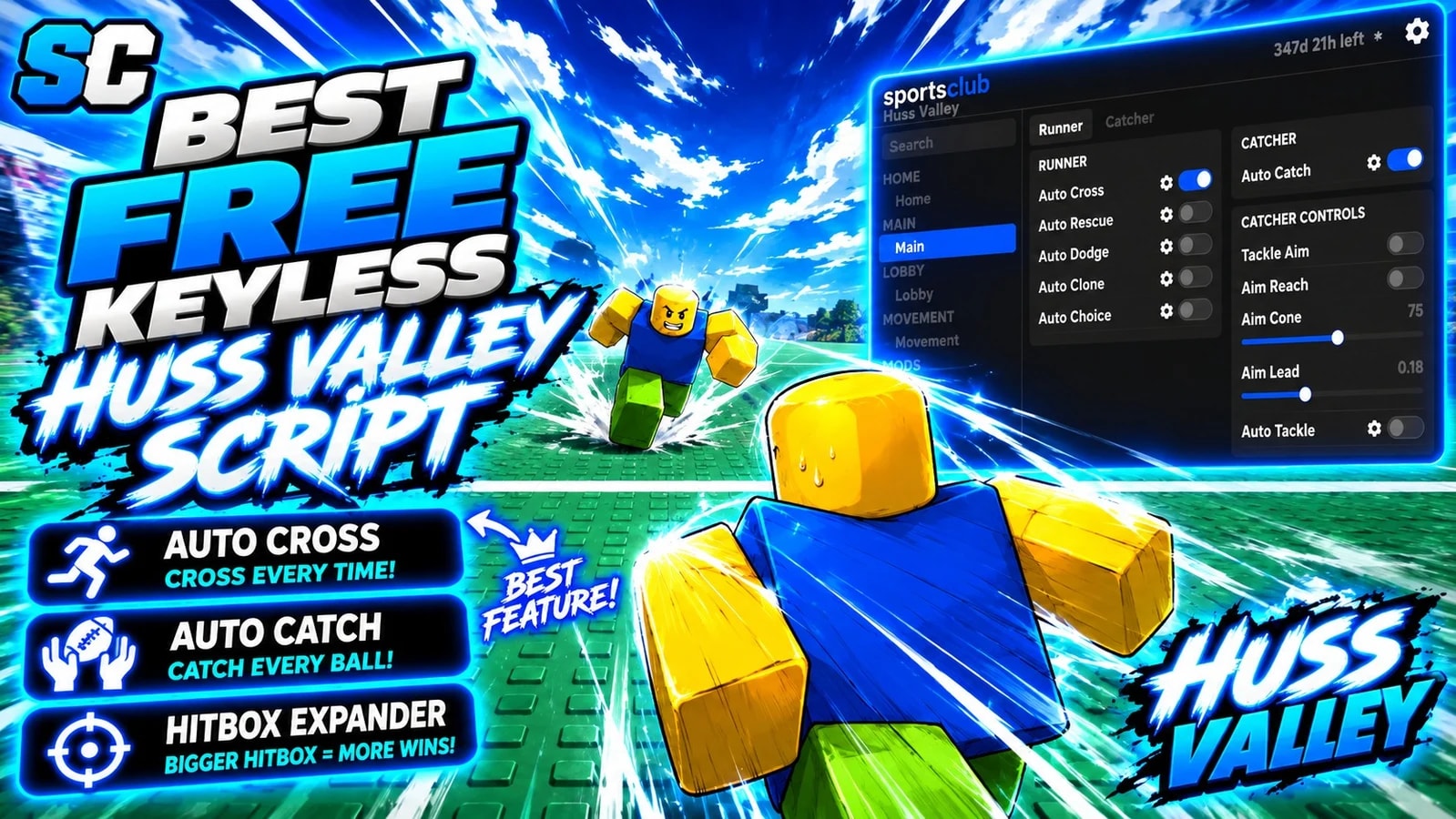 Free Huss Valley Script | Skin Changer, Auto Catch, Speed