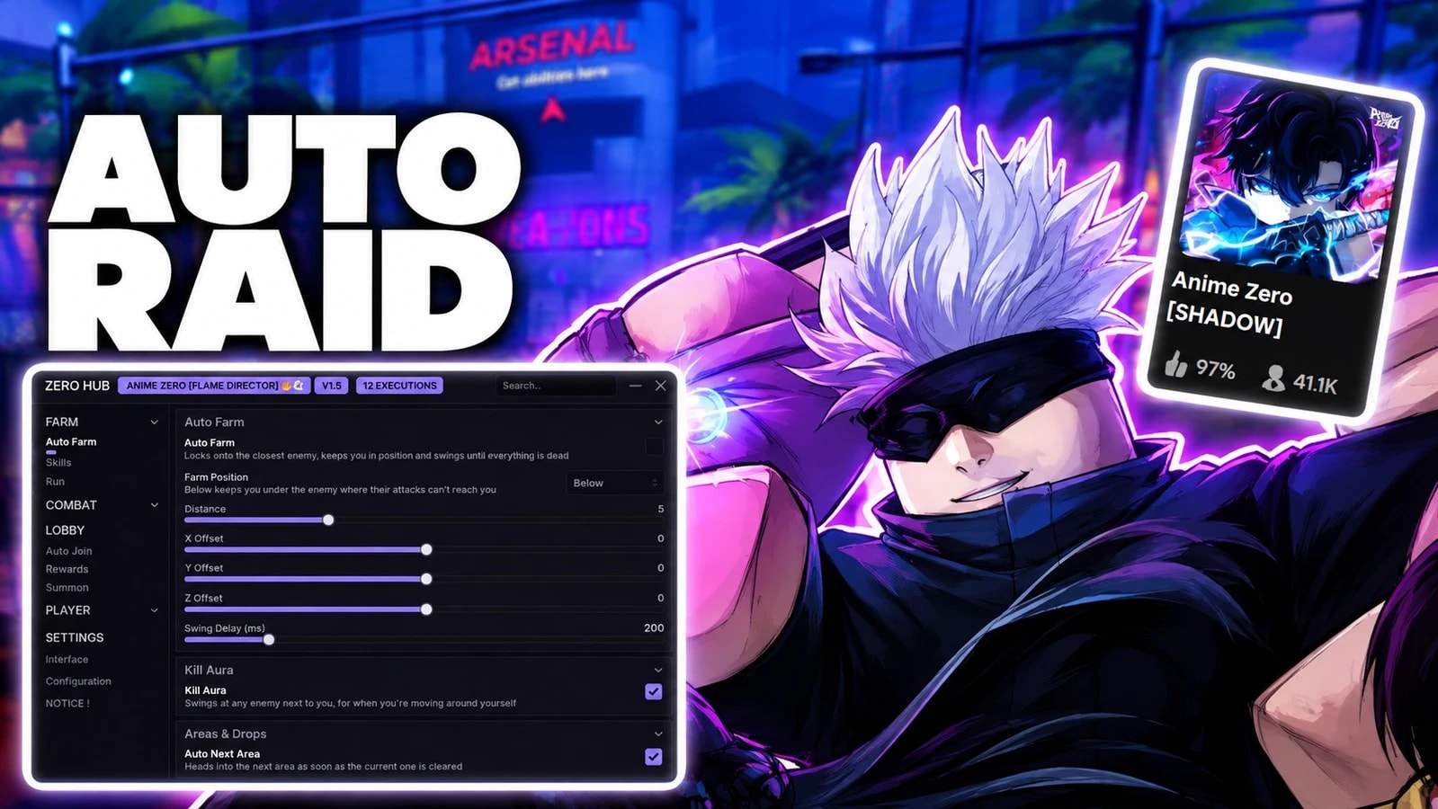 [⭐ANIME ZERO] FREE, KEYLESS, AUTO RAID GODMODE, DUPE & MORE