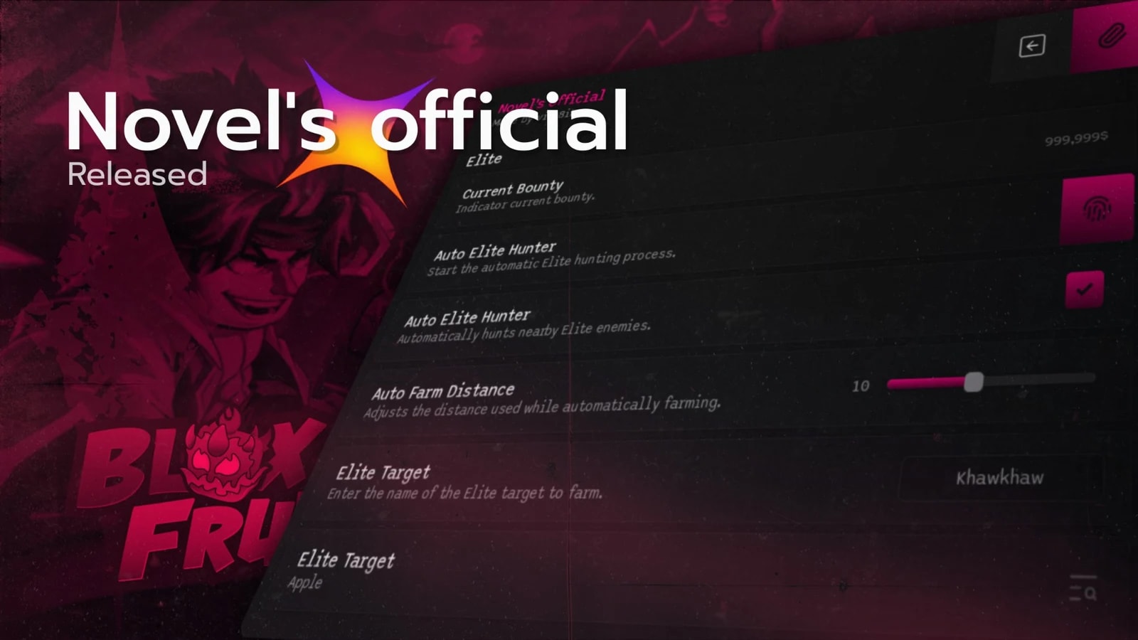 Novel's official