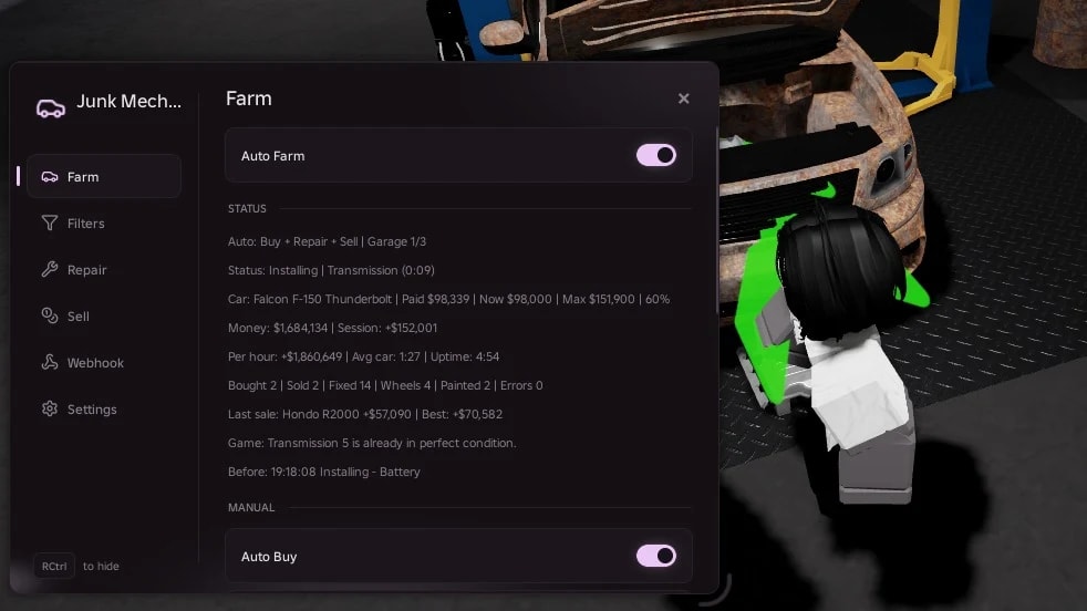 [keyless] full auto farm