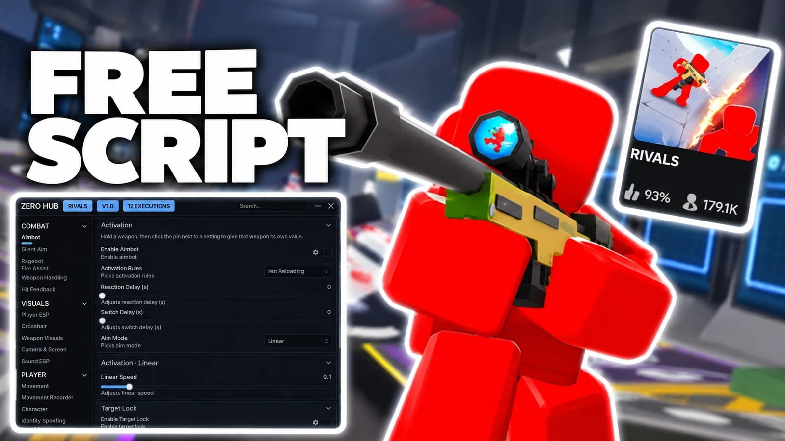 [⭐KEYLESS] RIVALS SCRIPT | RAGEBOT, GODMODE, INSTA KILL OP