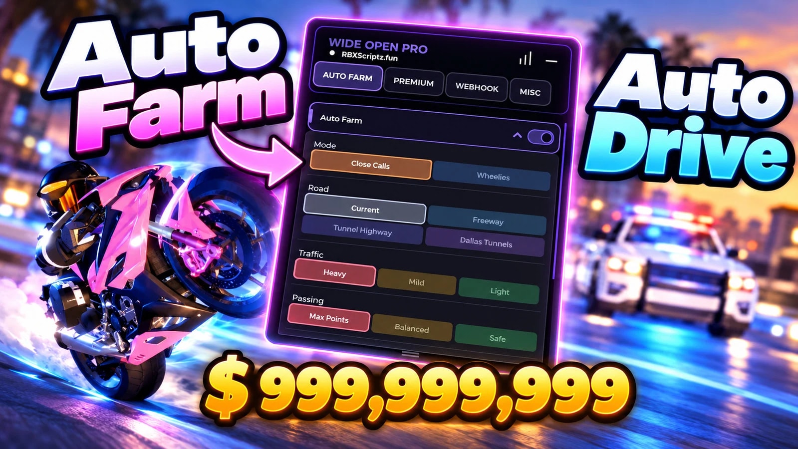 Auto Farm | Auto Drive | Select Farm type | Webhooks +++