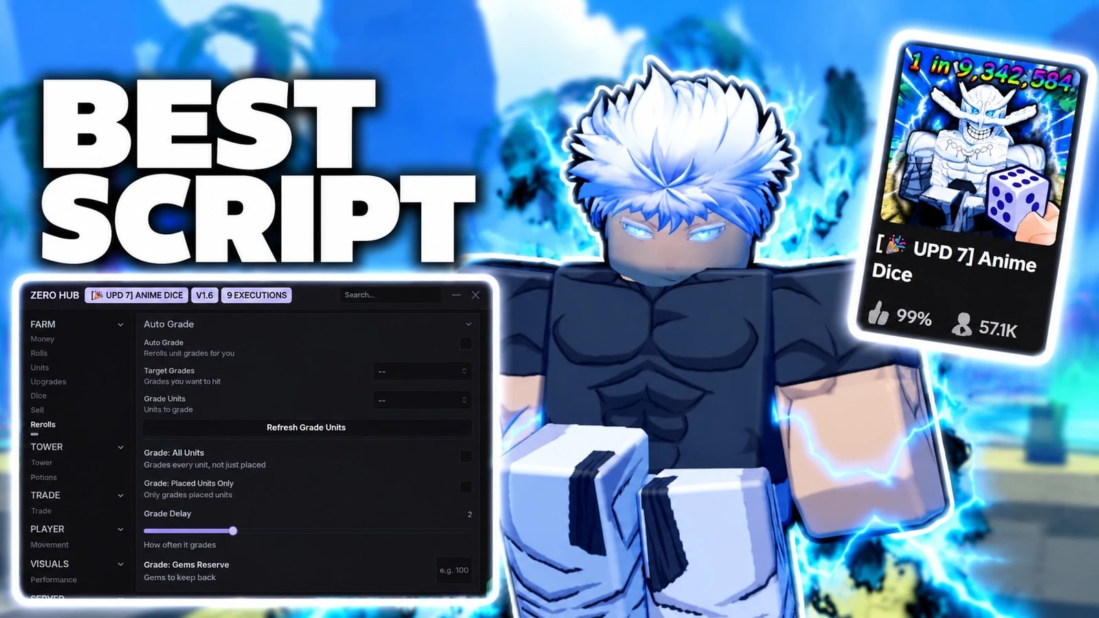 [⭐FREE KEYLESS] ANIME DICE UPDATED SCRIPT, INSTA JACKPOT OP