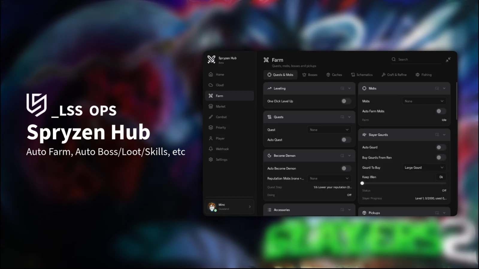 [OPENSOURCE] Spryzen Hub | Auto Farm, Auto Boss/Loot, etc