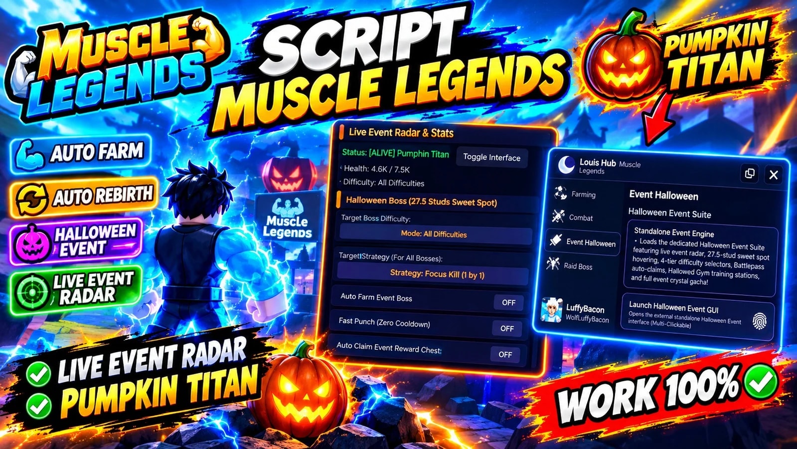 HALLOWEEN SCRIPT!!!! MUSCLE LEGENDS!! 