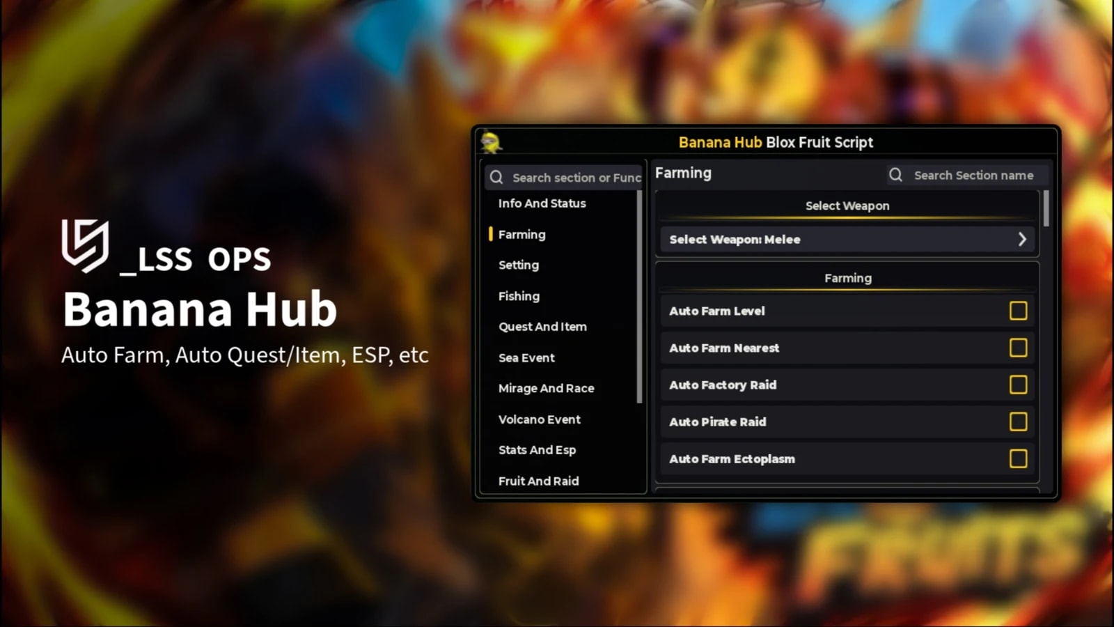 [OPENSOURCE] Banana Hub | Auto Farm, Auto Quest/Item, etc