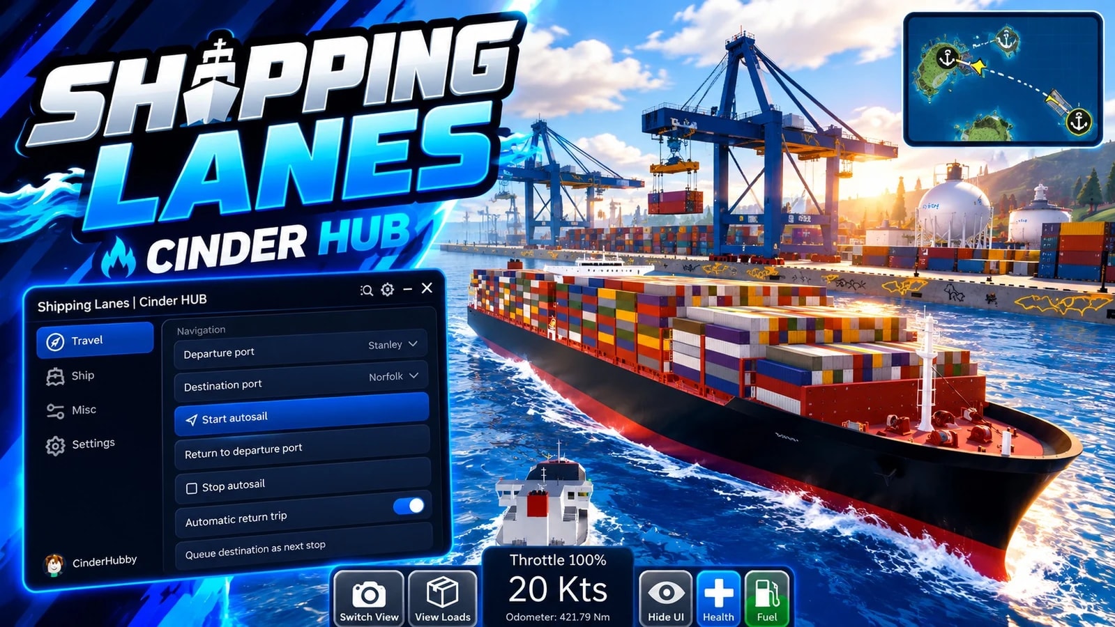 Shipping Lanes Script | Auto Sail & More