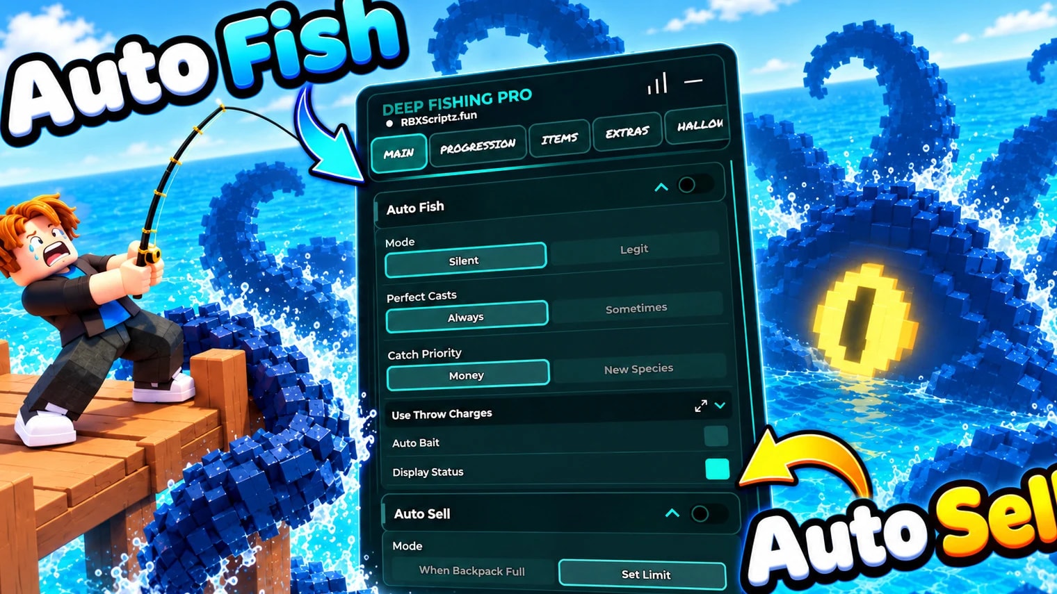 Auto Fish | Auto Sell | Auto Progress | Webhooks and more+