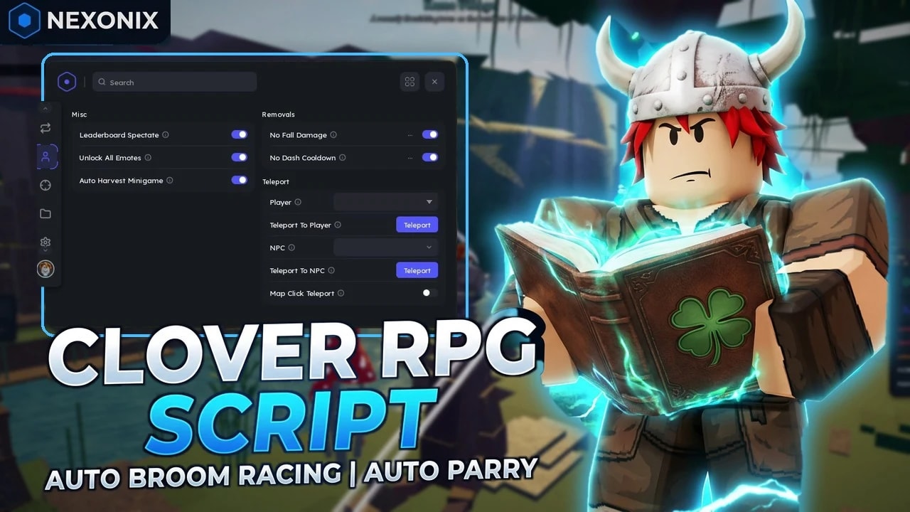 Nexonix | Auto Parry, Auto Mine, ESP, Teleports & More
