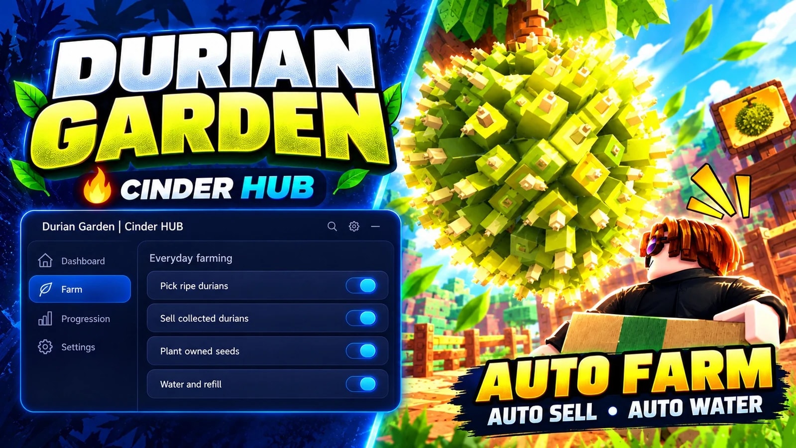 DURIAN GARDEN SCRIPT AUTO FARM | AUTO PLANT | AUTO WATER