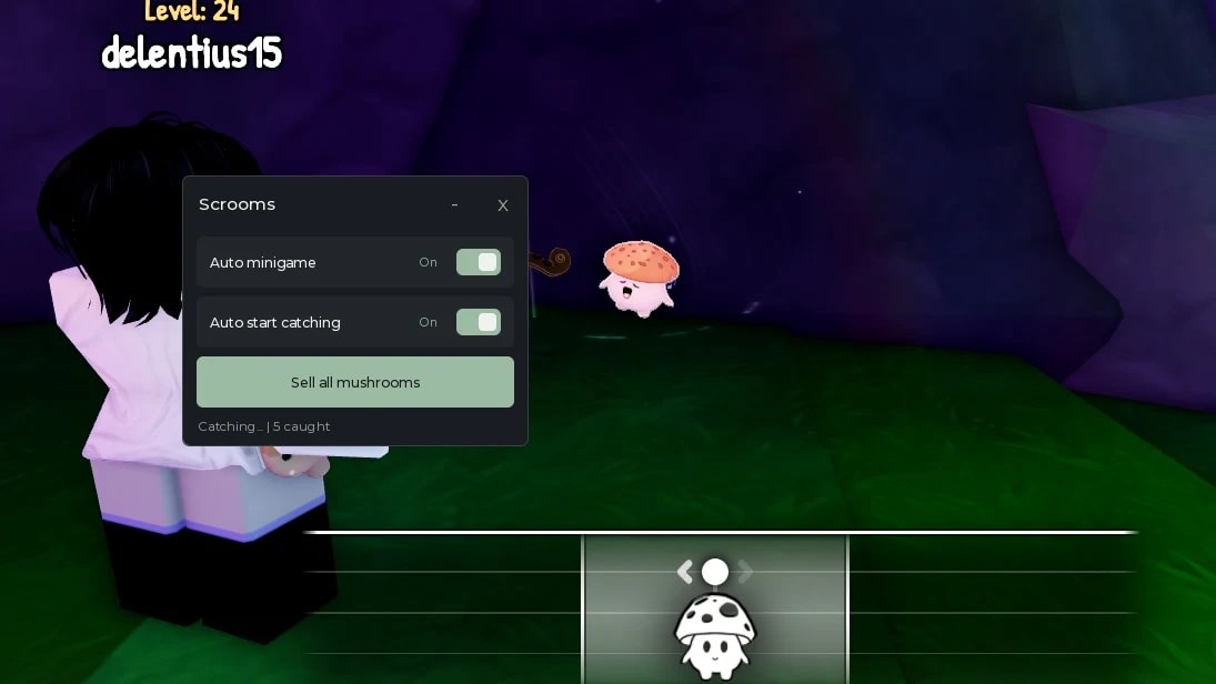 [keyless] auto minigame, auto start catching, sell all