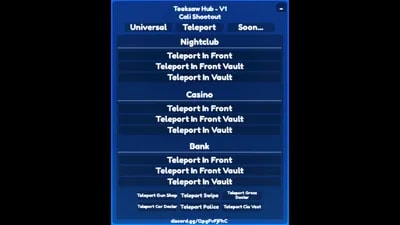 Cali Shootout - Teeksaw Hub V1.1