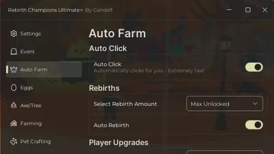 Rebirth Champions Ultimate+ |Auto Clicker | Halloween Script