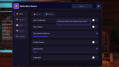 ZeScript Doors | Godmode, Speed bypass