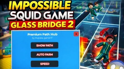 Impossible Squid Game Glass Bridge 2 – OP Script ,show path