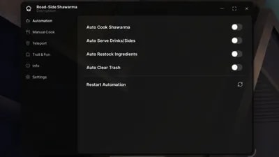 Road-Side Shawarma | Auto Cook, Teleport, Etc