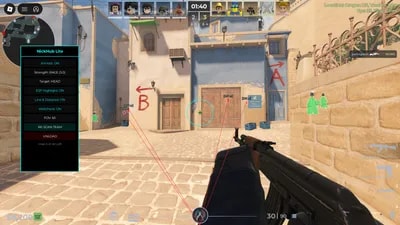 Nickhub Lite ESP Enemy Esp Team Aimbot Esp Line Distance POV