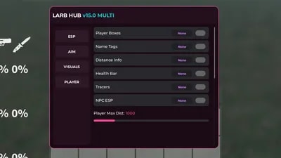 LURB HUB V15.0 | UNIVERSAL AIMBOT, ESP, FREECAM, INF JUMP,