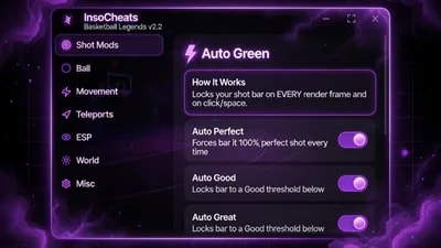 InsoCheats | Auto Perfect, Ball Magnet, Auto Rebound & more!