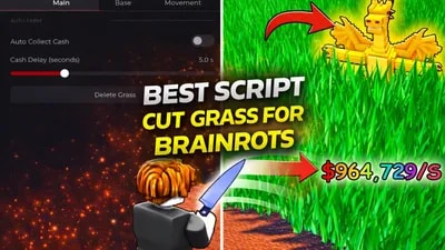 ZXCHUB || Cut Grass For Brainrots