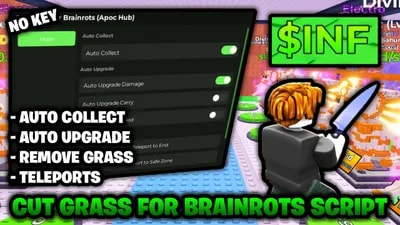 Auto Collect Auto Upgrade Remove Grass TP and More