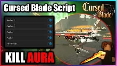 ⚒️ Cursed Blade Script - Infinite range,KILL AURA, AUTO LOOT