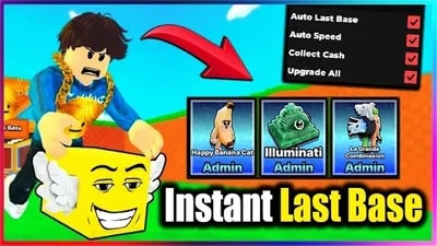 Autofarm,Instant Last Base, instant Get ADMIN Block,auto upg