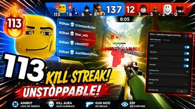 Rohan | Weird Gun Game - Kill Aura, Esp,Gun mod, and More..