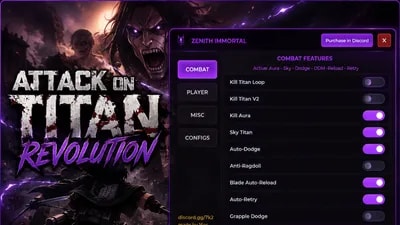 Zenith Immortal Script Hub| Kill Aura| Auto Reload| ++++