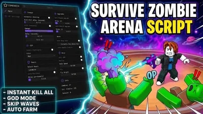 Autofarm, Instant Kill All, GodMode, Skip Waves Instantly
