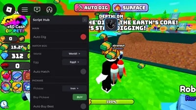Dig to earth Script keyless