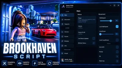Axon Hub — Brookhaven Script | Fly, Noclip, ESP, Vehicles
