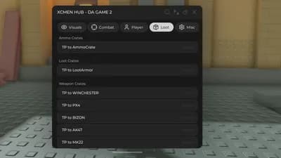 XCMEN HUB - DA GAME 2: Aimbot , ESP , Get GUNS etc