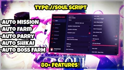 Auto Mission | Auto Boss | Auto Shikai | Auto Parry | More