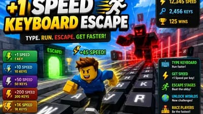 ⌨️ +1 SPEED KEYBOARD ESCAPE! Type Faster • Run Faster •