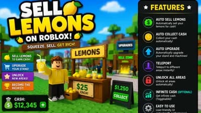 🍋 OP SELL LEMONS SCRIPT! AUTO FARM + INFINITE MONEY! 💰