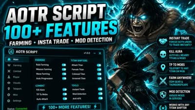 Attack On Titan Revolution Script | 100+ Features | Auto Far