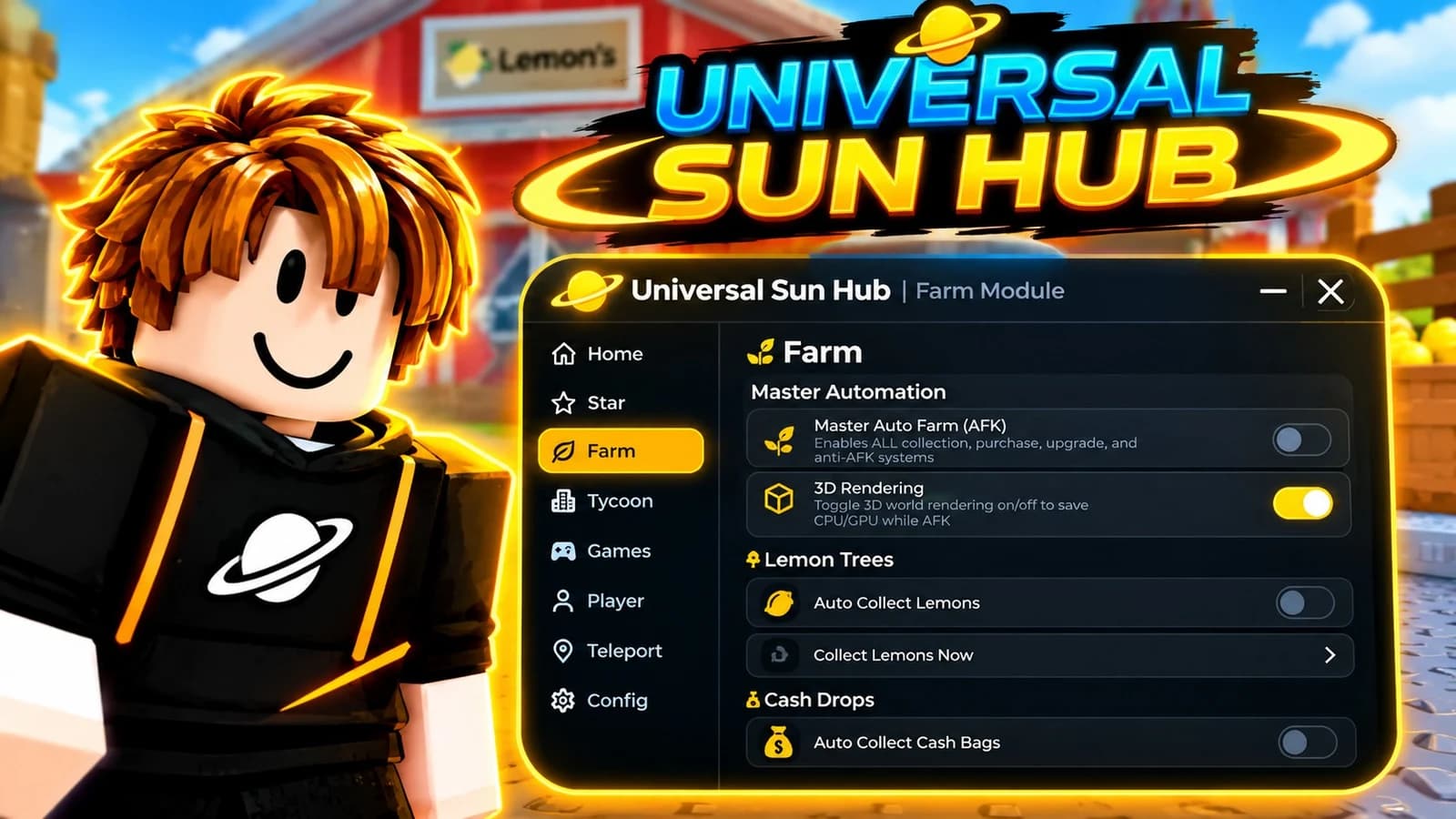 SELL LEAMONS BEST SCRIPT UNIVERSAL SUN HUB