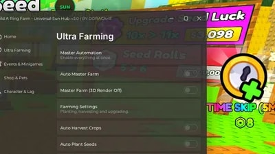BEST BUILD A RING FARM SCRIPT UNIVERSAL SUN HUB (50+FETURES)
