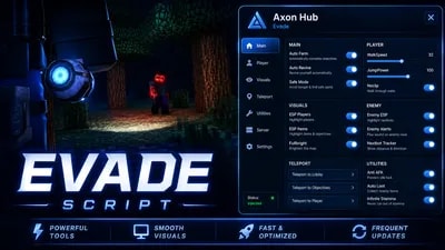 Axon Hub | Evade Script - Nextbot ESP, Speed, Auto Revive &