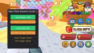 Paper Plane Simulator ⭐ Auto Power, Auto Win!
