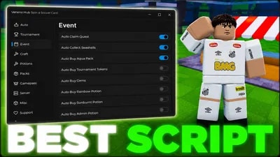 ( SUMMER EVENT ) SPIN A SOCCER CARD SCRIPT | VENENO HUB
