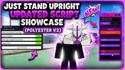 JUST STAND UPRIGHT SCRIPT - POLYESTER