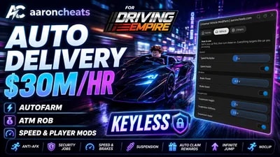 AutoDelivery $90M/hr, Autofarm, ATM Rob, Speed & Player Mods
