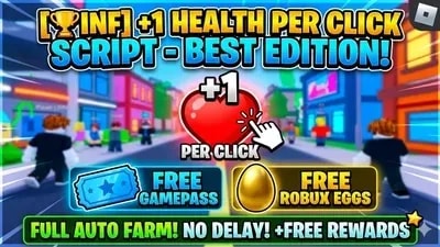 CRACK SCRIPT Health Per Click I Auto Win I Auto Rebirth I