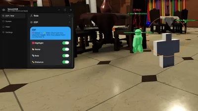 VezuntHUB | Auto-Role ESP + Aimbot + Noclip + Teleport